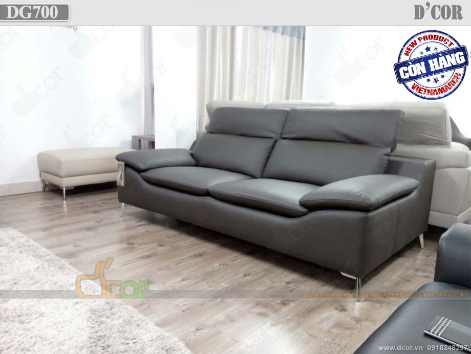 Sofa da thật nhập khẩu Malaysia: DG700 cho phòng khách hiện đại