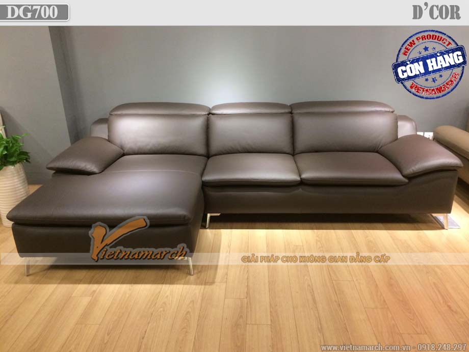 Sofa da thật nhập khẩu Malaysia: DG700 cho phòng khách hiện đại
