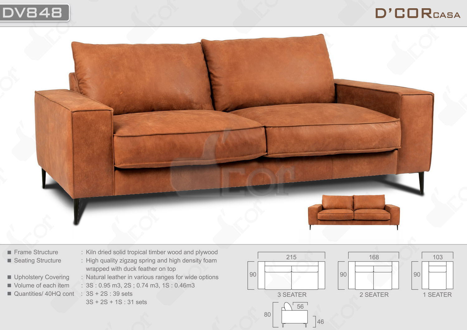Ghế sofa văng da bò thật 100% nhập khẩu Malaysia- DV848