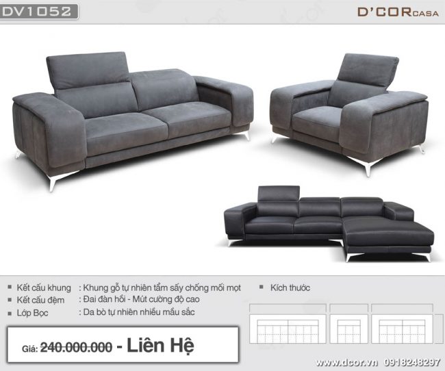 Bạn sẽ hối tiếc nếu bỏ qua mẫu sofa da tinh tế cho phòng khách hiện đại- DG1052 Anna Italia