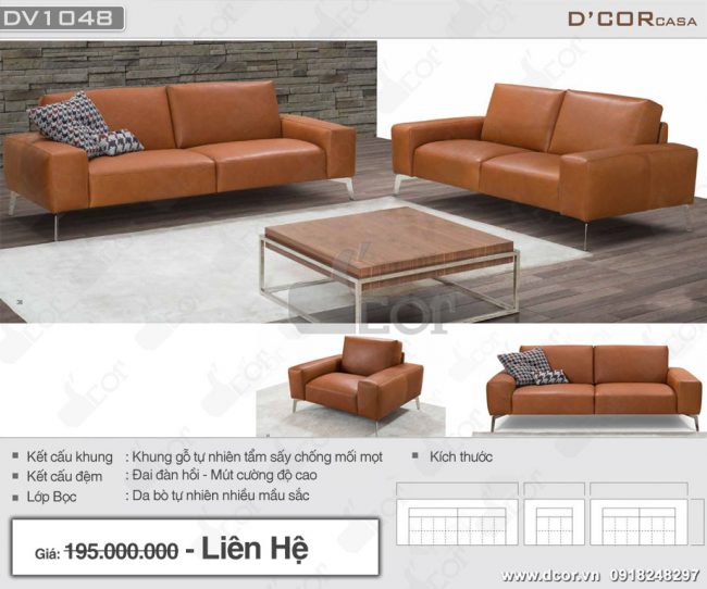 Ghế sofa phòng khách nhập khẩu Italia DV 1048 đẹp hiện đại