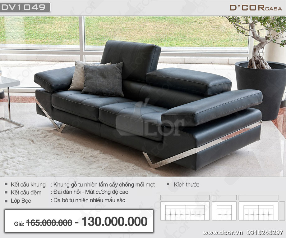 Hiện đại sang chảnh bậc nhất là sofa da nhập khẩu Italia DV1049