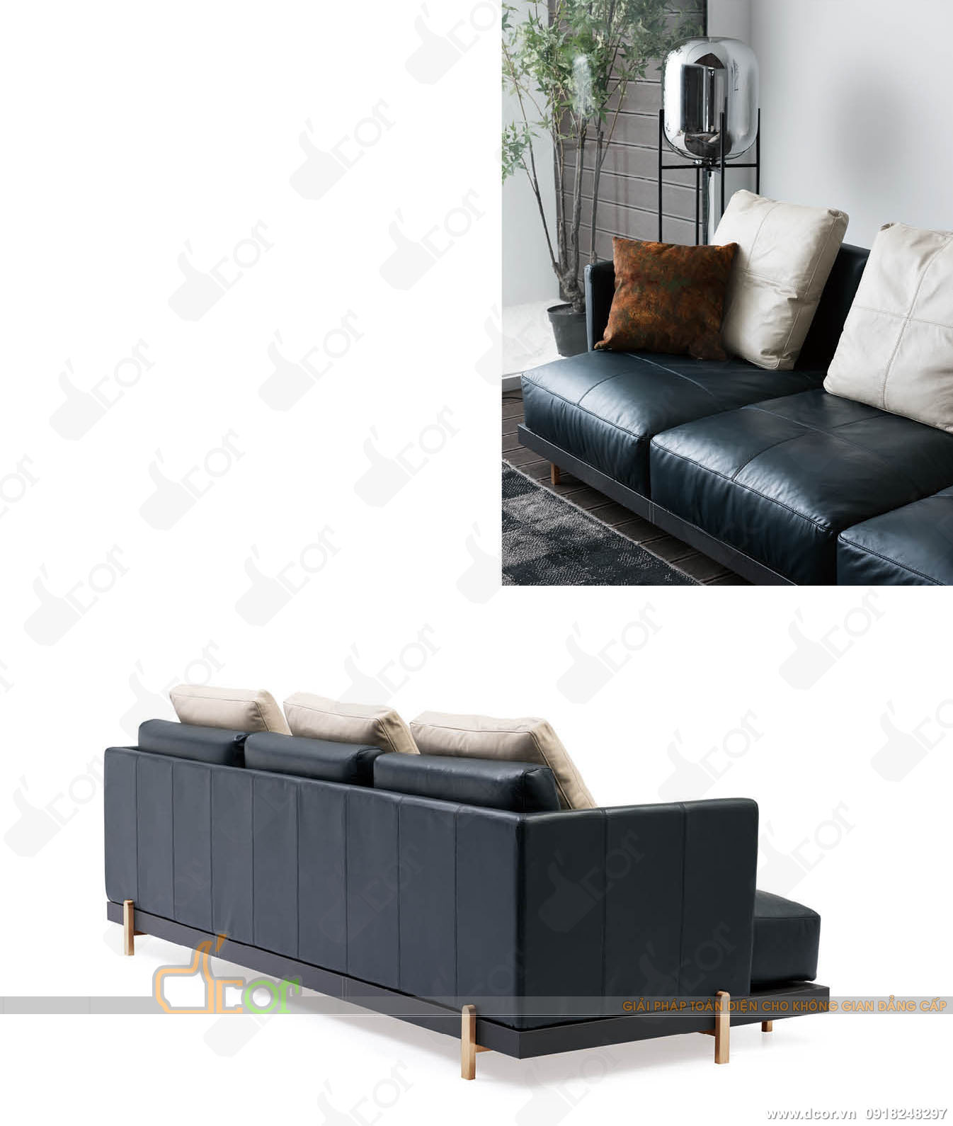 Choáng váng trước vẻ đẹp của sofa văng da khung kim loại đẹp sang trọng: DV616
