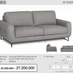 Mẫu sofa văng da thật nhập khẩu Malaysia cho phòng khách nhỏ đẹp mê hồn: DV818
