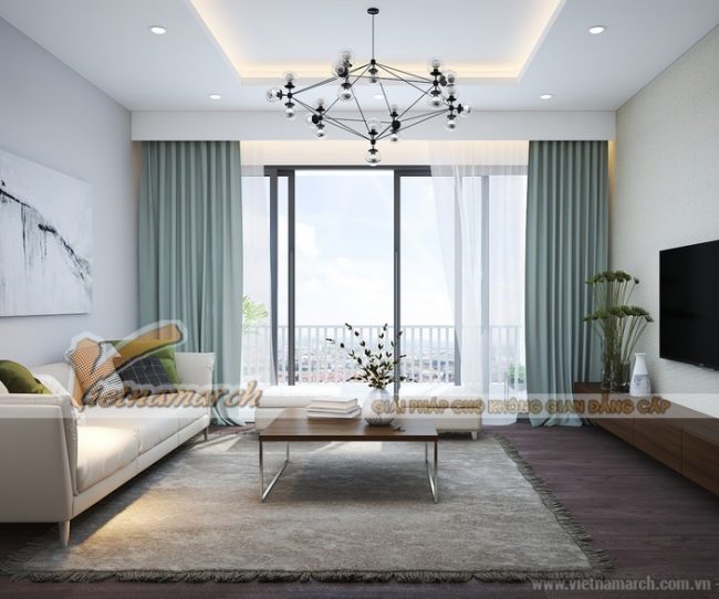 Phương án thiết kế nội thất căn hộ 90m2 tòa B chung cư Thống Nhất Complex Nguyễn Tuân
