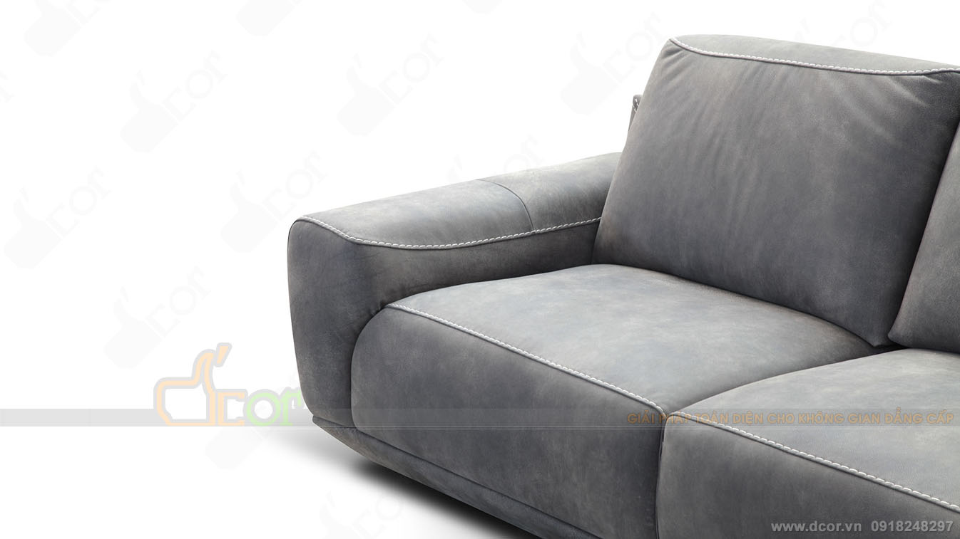 Sofa góc L da thật nhập khẩu cho phòng khách đẹp hiện đại bậc nhất:  DG1005- Artu - Italia