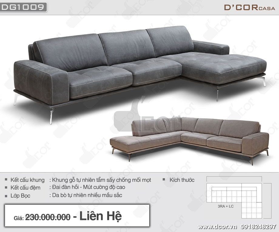 Mẫu sofa nhập khẩu cao cấp Brera Sectional - Italia cho phòng khách tươi tắn hiện đại