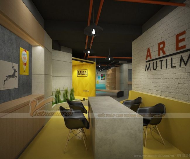 Thiết kế nội thất văn phòng co working space Arena Multimedia – sự pha trộn tinh tế giữa công nghệ hiện đại và nghệ thuật sáng tạo
