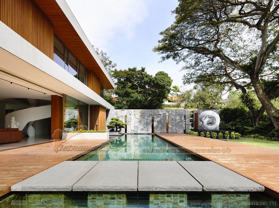 Chiêm ngưỡng thiết kế ấn tượng của căn biệt thự Xanh tại Singapore
