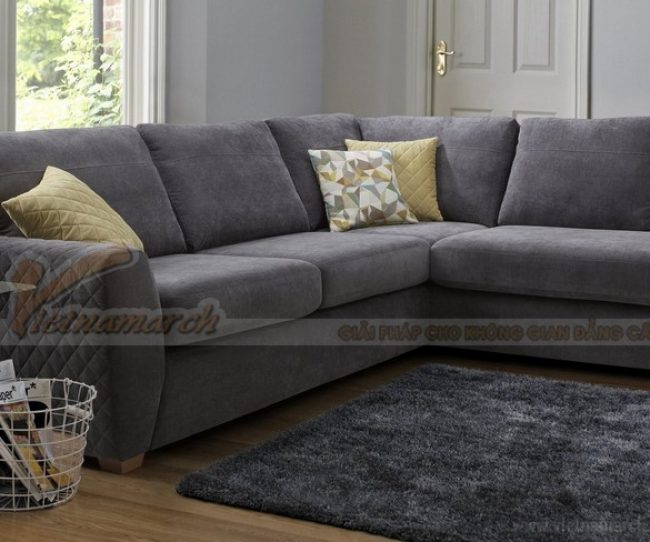 Không còn nỗi lo bụi bẩn nhờ mẫu sofa bọc vải nhung đẹp theo phong cách hiện đại cho phòng khách nhà bạn