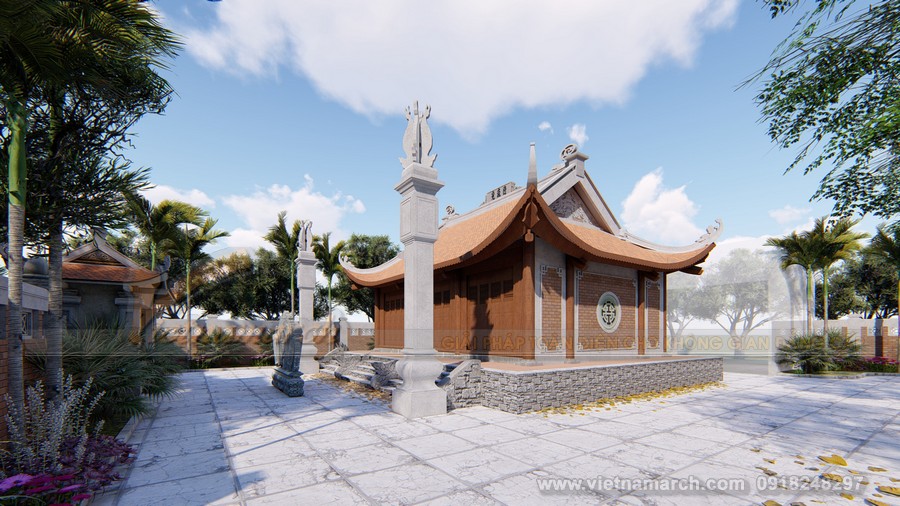 Công trình thiết kế nhà thờ với thiết kế 4 mái độc đáo của gia đình anh Thức ở Sơn Tây