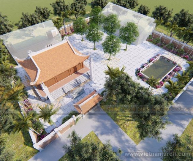 Công trình nhà thờ với thiết kế 4 mái độc đáo của gia đình anh Thức ở Sơn Tây