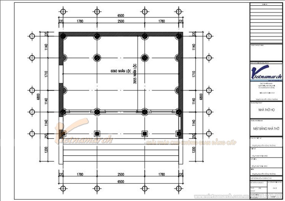 Bản vẽ thiết kế nhà thờ họ Bản vẽ thiết kế nhà thờ họ