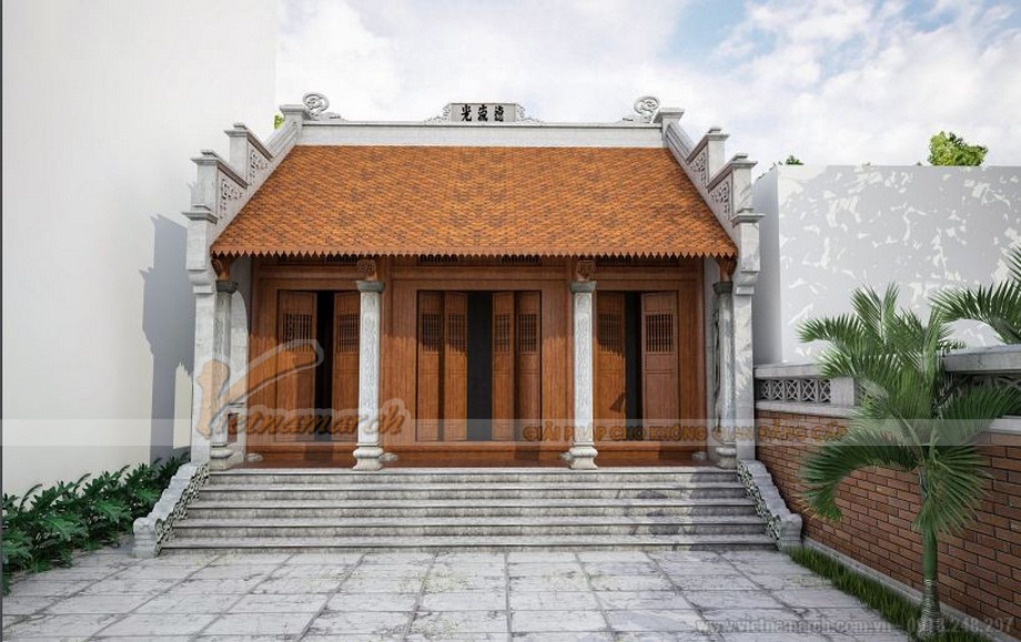 Bản vẽ thiết kế nhà thờ họ 3 gian Bản vẽ thiết kế nhà thờ họ 3 gian