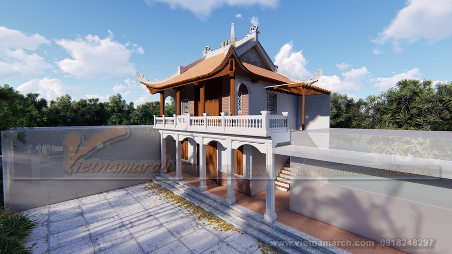 Phương án thiết kế, thi công nhà thờ 4 mái, 2 tầng của gia đình chú Riễm ở Nam Định > Phương án thiết kế, thi công nhà thờ họ 4 mái, 2 tầng của gia đình chú Riễm ở Nam Định