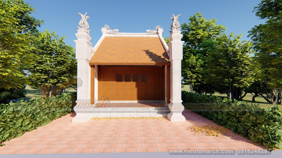 Phương án thiết kế nhà thờ họ diện tích nhỏ của gia đình anh Hùng ở Gia Lâm > Phương án thiết kế nhà thờ họ diện tích nhỏ của gia đình anh Hùng ở Gia Lâm