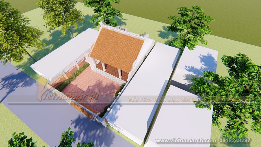 Phương án thiết kế nhà thờ họ 3 gian, 2 mái của gia đình anh Hùng ở Nghệ An > Phương án thiết kế nhà thờ họ 3 gian, 2 mái của gia đình anh Hùng ở Nghệ An