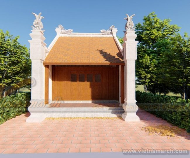 Phương án thiết kế nhà thờ họ diện tích nhỏ của gia đình anh Hùng ở Gia Lâm