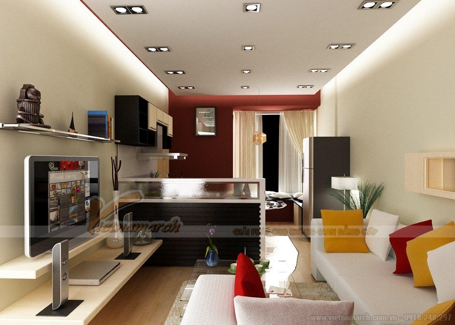 Các mẫu trần phòng khách bằng thạch cao hộp HOT nhất 2023 > 