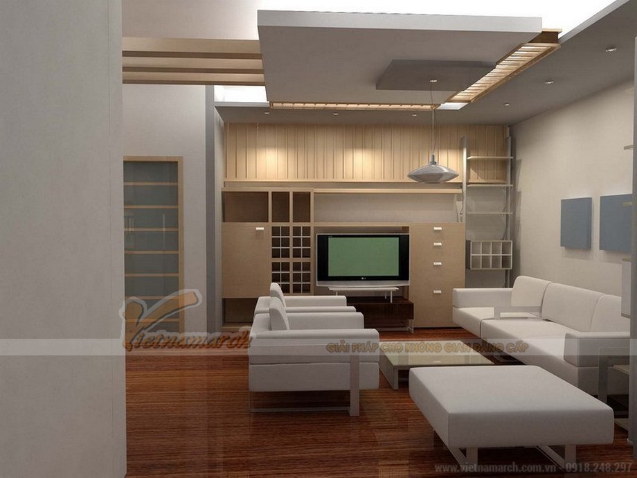 Các mẫu trần phòng khách bằng thạch cao hộp HOT nhất 2023 > 