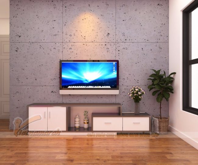 Mẫu kệ tivi bằng nhựa Đài Loan-Nội thất cho không gian đẹp hiện đại