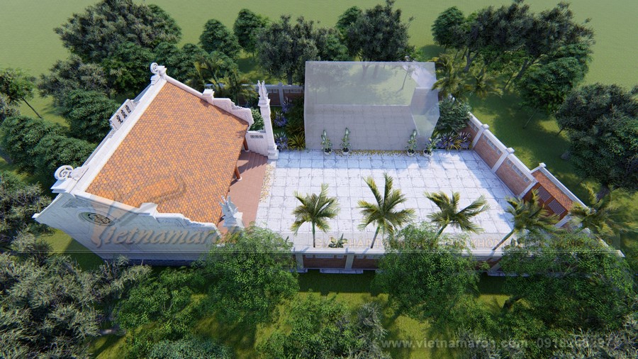 Phương án thiết kế thi công nhà từ đường 2 mái của chú Hùng ở Nghệ An > Phương án thiết kế thi công nhà thờ họ 2 mái của chú Hùng ở Nghệ An