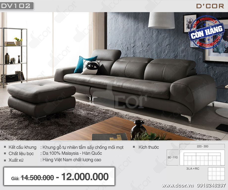 Không thể bỏ qua những mẫu ghế sofa đơn giản hiện đại cho không gian phòng khách > Mẫu ghế sofa văng Việt Nam giá rẻ chất liệu da 100%