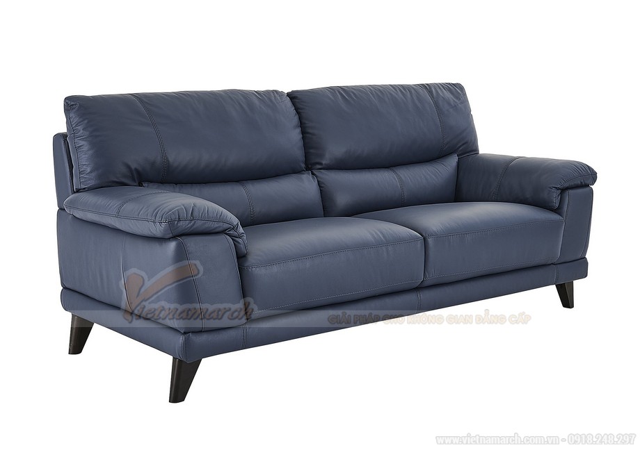 Không thể bỏ qua những mẫu ghế sofa đơn giản hiện đại cho không gian phòng khách > Mẫu sofa da đơn giản, hiện đại, sang trọng màu xanh độc đáo