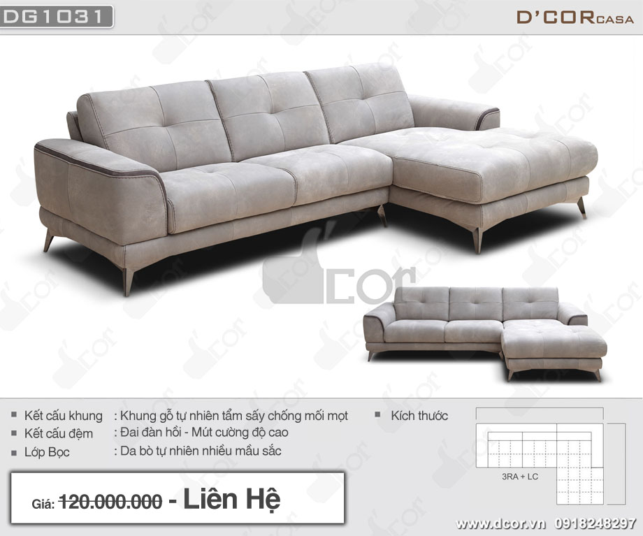 Không thể bỏ qua những mẫu ghế sofa đơn giản hiện đại cho không gian phòng khách > Mẫu sofa da nhập khẩu hiện đại, sang trọng, ấn tượng