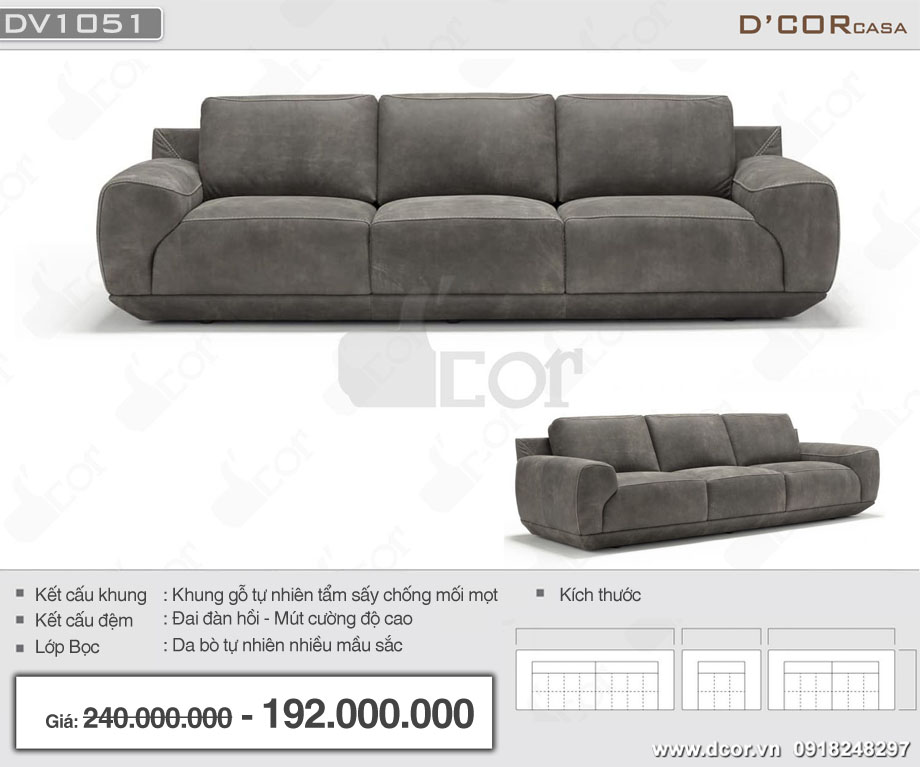 Không thể bỏ qua những mẫu ghế sofa đơn giản hiện đại cho không gian phòng khách > Mẫu sofa văng da bò nhập khẩu Italia đơn giản 