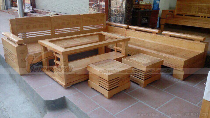 Bộ sofa gỗ sồi 