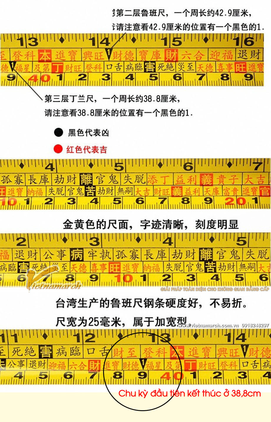 Phân biệt các loại thước lỗ ban – Nguồn gốc và dị bản > Thước lỗ ban của người Trung Quốc - Đài Loan