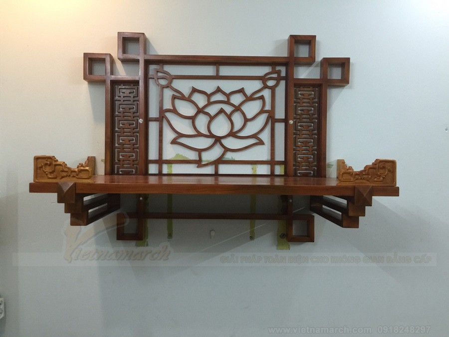 mẫu bàn thờ treo gỗ hương 59x97 cm 2