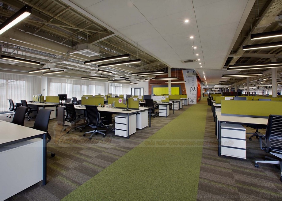 Thiết kế dự án coworking space – Thiên đường ngay trong lòng văn phòng làm việc > Thiết kế cowowking space với màu sắc bắt mắt hài hòa