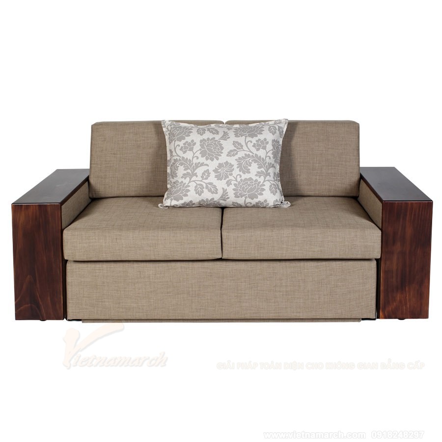 Mẫu sofa khung gỗ cổ điển đẹp nhất cho căn hộ chung cư > Sofa văng không tay vịn