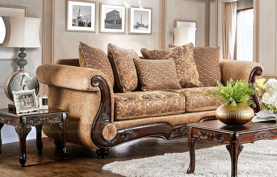 Mẫu sofa khung gỗ cổ điển đẹp nhất cho căn hộ chung cư > Sofa tân cổ điển