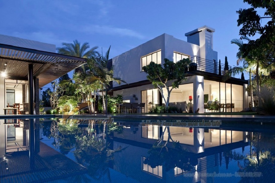 Villa hiện đại 2 tầng có bể bơi ngoài trời đẹp hút hồn