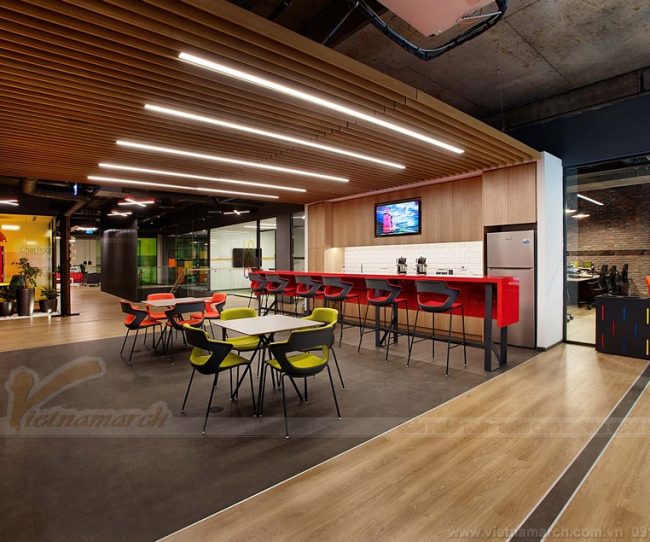 Thiết kế văn phòng coworking space ngập tràn màu sắc đẹp như quán cafe chuẩn xu hướng 2023