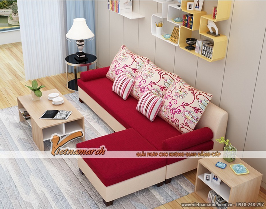 Đây là những mẫu sofa đẹp Đà Nẵng mà bạn đang tìm kiếm > Mẫu sofa góc vải nỉ đẹp Đà Nẵng