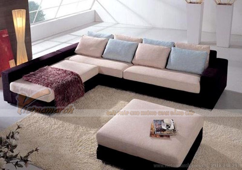 10+ Mẫu ghế sofa góc đẹp và rẻ lý tưởng cho phòng khách của bạn > nhàng của tường kết hợp với bộ sofa màu Pastel luôn tạo cảm giác thoải mái