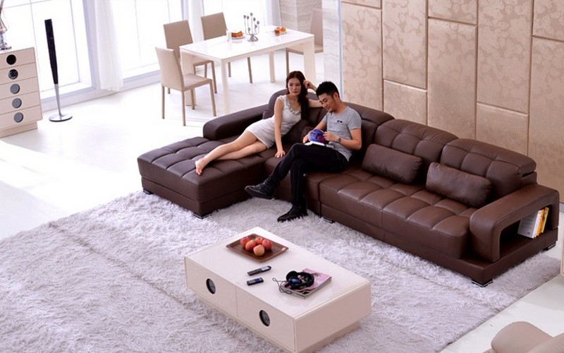 Mẫu sofa văng da bò đẹp lạ cho mọi kích thước phòng khách > Sofa văng