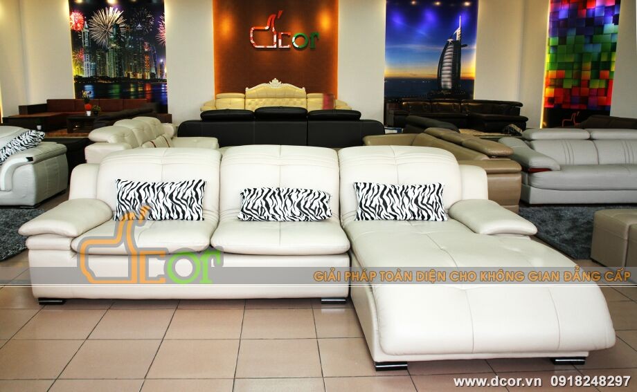 sofa góc da nhập khẩu Đài Loan