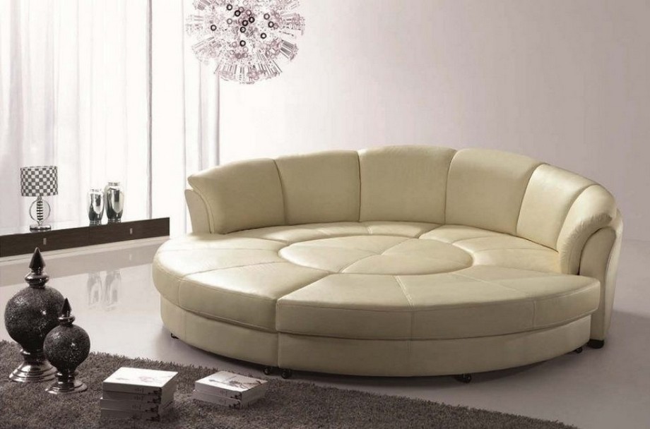 mẫu sofa góc tròn nhỏ xinh có thể bố trí trong không gian diện tích phòng nhỏ hơn 
