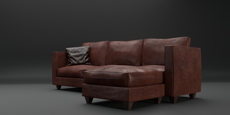Mẫu sofa văng da bò đẹp lạ cho mọi kích thước phòng khách > Ghế sofa văng da bò đẹp hiện đại có bộ khung vững chắc