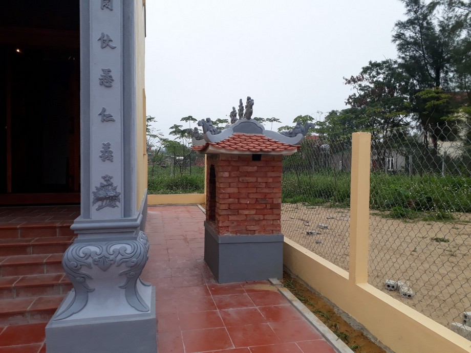 Hình ảnh ghi lại quy trình thi công thực tế nhà thờ họ chú Hùng Nghệ An > Hình ảnh hoàn thiện nhà thờ họ chú HÙng Nghệ AN