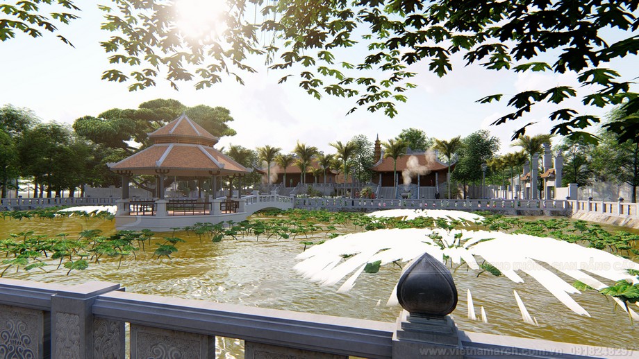 Thiết kế đình chùa mang tên Đình Sen ở Hoa Lư Ninh Bình