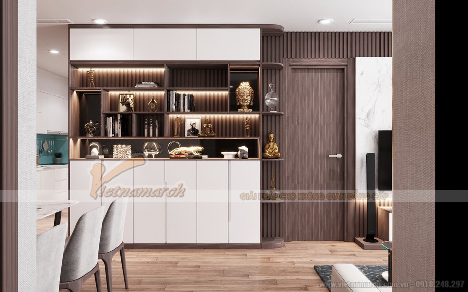 Thiết kế nội thất chung cư slylake Phạm Hùng > Thiết kế không gian phòng khách đẹp