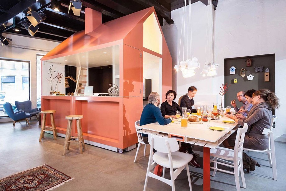 18 mẫu thiết kế bàn ăn cho không gian làm việc chung coworking space ấn tượng trên từng centimet