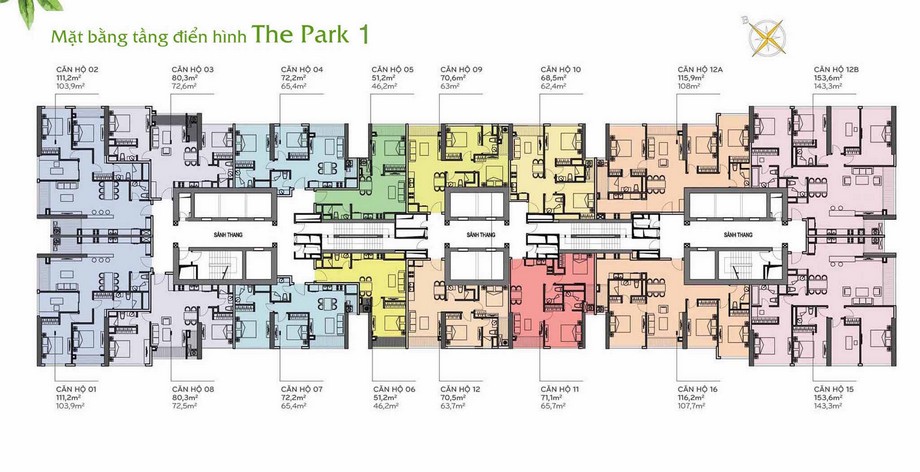 Tổng quan dự án đô thị đẳng cấp nhất Sài Gòn Vinhomes Central Park > Thiết kế nội thất chung cư - mặt bằng The Park 1 Vinhomes Central Park