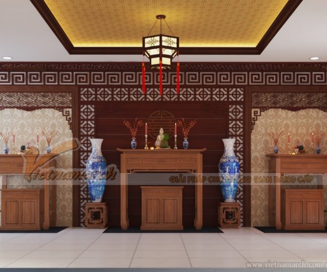 Thiết kế mẫu nhà thờ họ kết hợp nội thất đẹp theo phong cách hiện đại cho nhà anh Minh_Thừa Thiên Huế